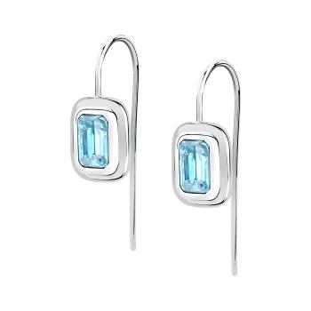 Trussardi Cercei din oțel cu zirconiu cubic albastru T-Design TJAXA27