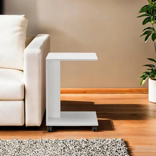 Masuta, Hanah Home, Shp-108-Dd-1, 35x65x45 cm, Alb diamant