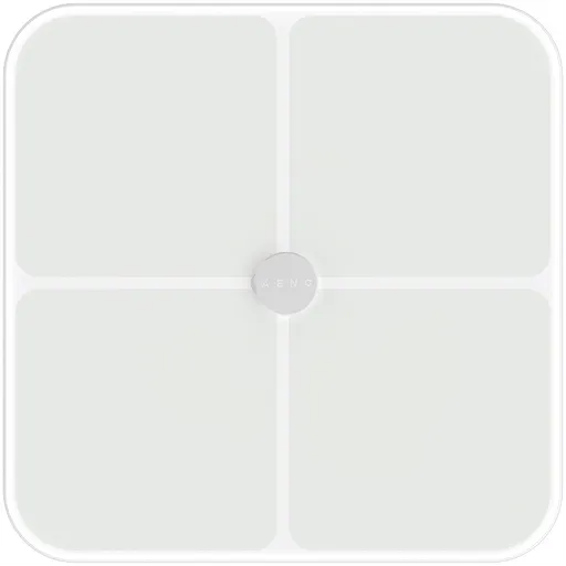 Cantar inteligent AENO ABS0001S, Pana la 180 kg, 11 profiluri, 15 indicatori, IMC, LED, Sticla ITO, Alb