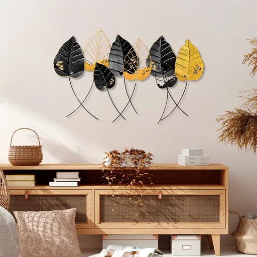 Decoratiune de perete, Casting Leaf, Dimensiuni: 67 x 112 cm, Multicolor