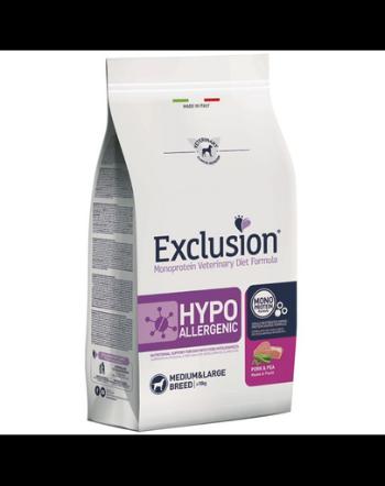 EXCLUSION Hypoallergenic Medium Large Breeds Hrana cu porc pentru caini rase medii si mari 12 kg