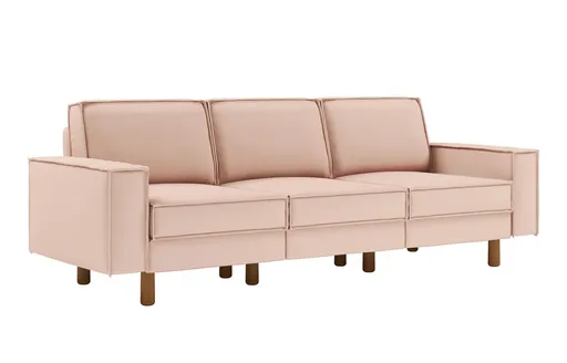 Canapea 3 locuri, Atelier del Sofa, 918CMF1245, Otel, Somon / Nucă