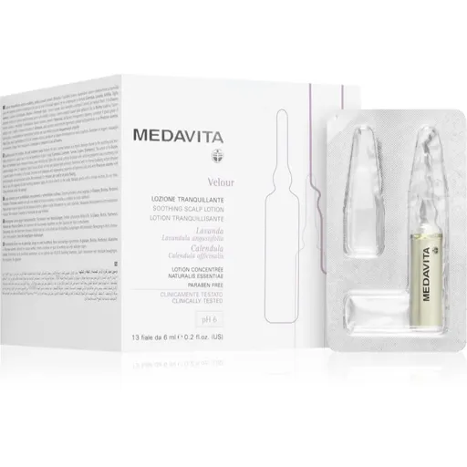 Medavita Velour Soothing Scalp Lotion ingrijire calmanta intensiva pentru păr 12x6 ml