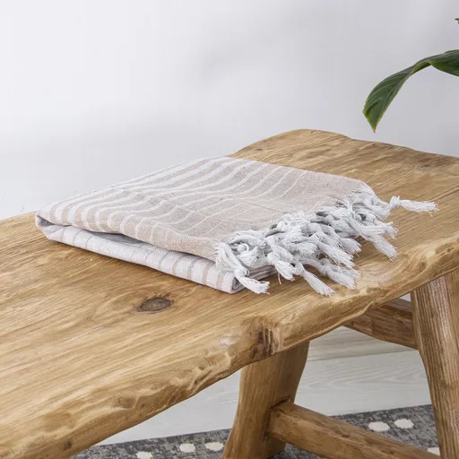 Prosop de plaja, L'essentiel Maison, Alagra, 100x170 cm, Bej