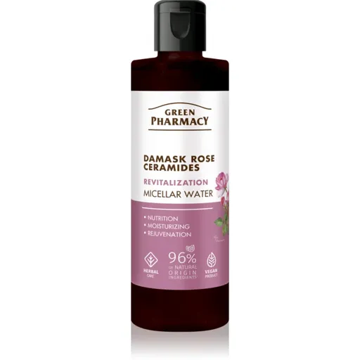 Green Pharmacy Damask Rose & Ceramides Micellar Water apa pentru curatare cu particule micele 200 ml
