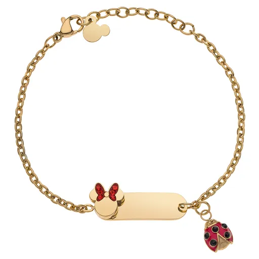 Disney Brățară fermecătoare placată cu aur cu pandantive Minnie Mouse B600623YRRL-55.CS
