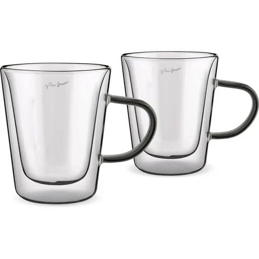 Lamart LT9120 Set de 2 pahare Tea Vaso, 300 ml,negru, negru