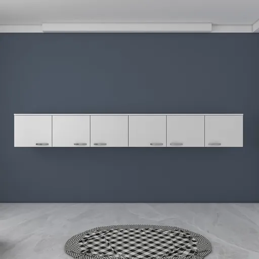 Dulap de perete, Hanah Home, BA132, 243x45x48.3 cm, Alb