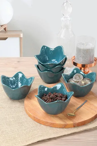 Set boluri ceramice, Hermia, 275KRM1211, 270 ml, Verde inchis