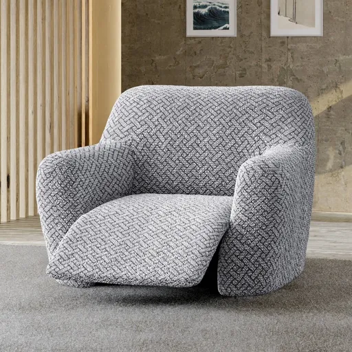 Husă din microfibră tip broască cu model de ratan, pentru scaun de relaxare