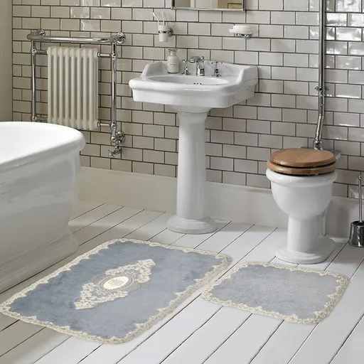 Set covorase de baie, L'essentiel Maison, Selonya D, Gri