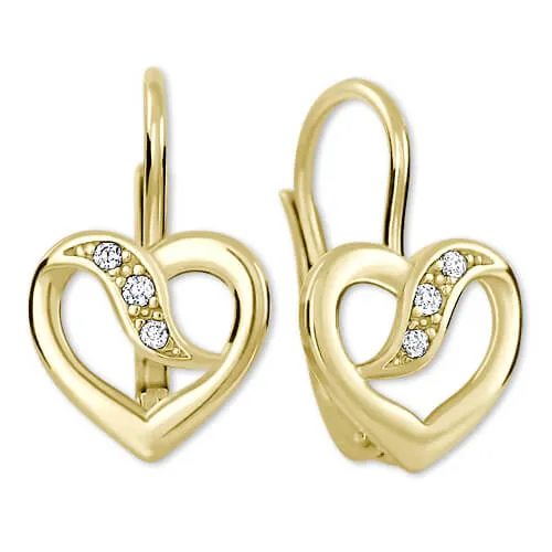 Soliter Cercei din aur galben cu cristale 239 001 00910