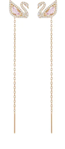 Swarovski Cercei lebede din bronz 2in1 Dazzling Swan 5469990