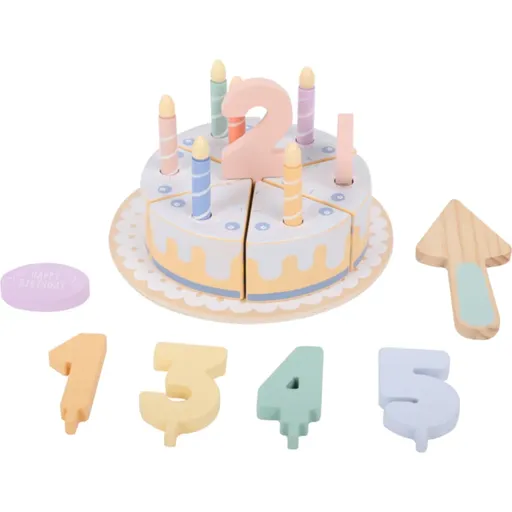 eliNeli Birthday Cake jucarie din lemn pentru copii 18m+ 21 buc