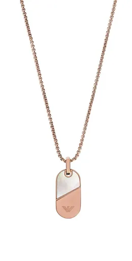 Emporio Armani Colier stilat placat cu aur cu sidef Eagle EGS3139221