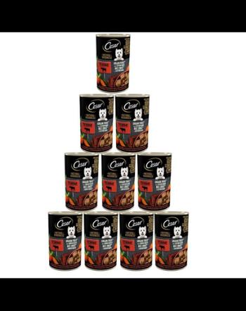 CESAR conserve 12x400g hrana caini cu vita, morcovi si fasole