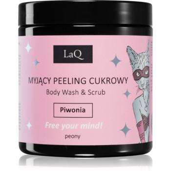 LaQ Kitten Peony exfoliant de curățare pentru corp 220 g