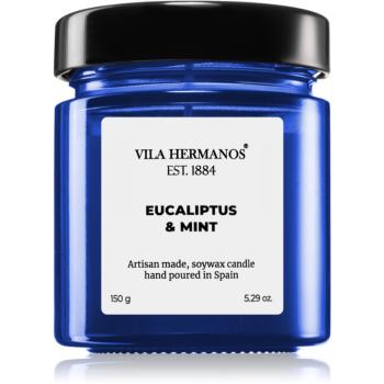 Vila Hermanos Apothecary Cobalt Blue Eucalyptus & Mint lumânare parfumată 150 g