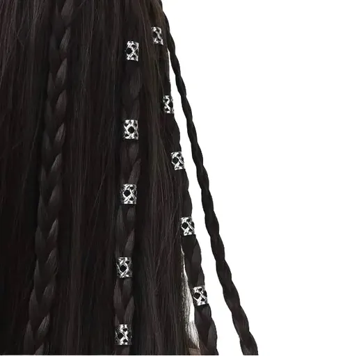 Accesorii pentru Codite Afro, Box Braids, Set 60 Argintii