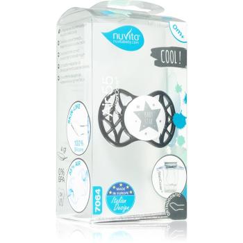 Nuvita Cool Orthodontic 0m+ suzetă Iron black 1 buc