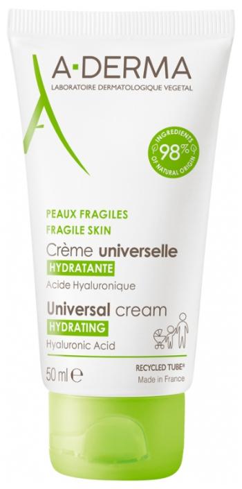 A-DERMA Cremă hidratantă cu acid hialuronic (Hydrating Universal Cream) 50 ml