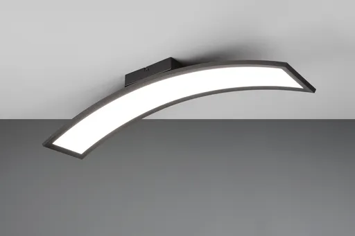 Plafoniera Sigma, RL, 76.5x15x13.5 cm, 21W, 1x SMD, metal, negru mat
