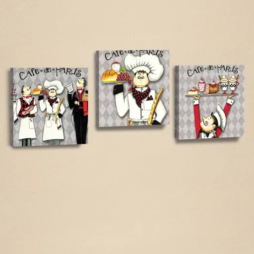 Pictură decorativă din piele PU, AHM041, Lemn, Alb / Negru / Gri / Roșu / Verde