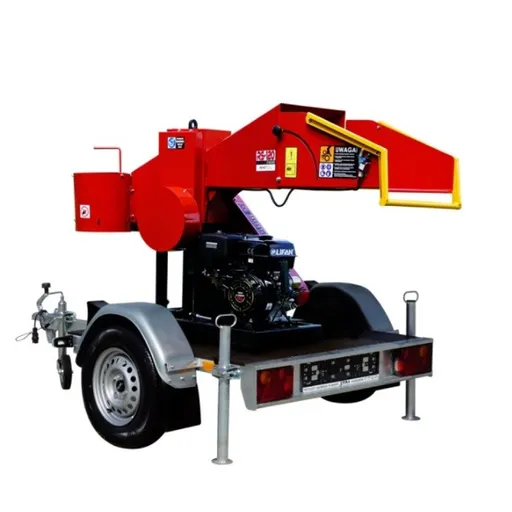 Tocator crengi REMET RSO 120 Trailer, Motor 15CP cu pornire electrica, 7 mc/h, diametru max. 10 cm