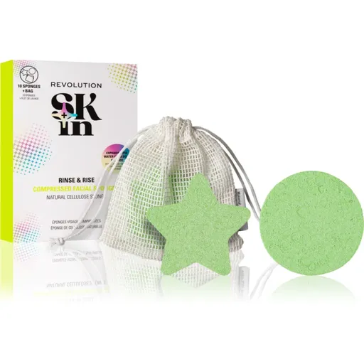 Revolution Skincare Rinse & Rise burete pentru curatare faciale 10 buc