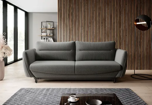 Canapea extensibila 4 locuri ELTAP, SO-SIL-04FL, Silva, 236x95x90 cm, lemn/poliester, gri