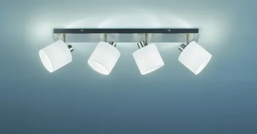 Plafoniera Tommy, RL, 70x17.6x19 cm, 28W, 4x E14, metal, nichel mat/alb