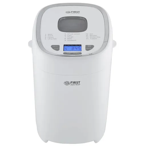 Masina de paine First Austria FA-5150-3, 550W, 13 programe, 2 dimensiuni, 3 trepte de coacere, Alb