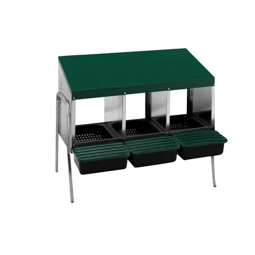 Cuibar gaini si pasari cu picioare, 3 compartimente, MG-03 PROFI cu colector de oua