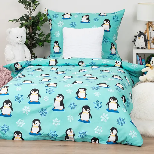Lenjerie de pat din bumbac pentru copii 4Home Arctic Friends, 140 x 200 cm, 70 x 90 cm