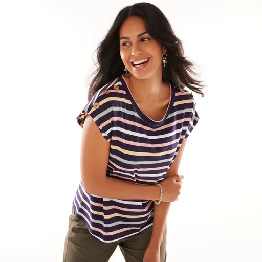 Cămașă în dungi cu buton