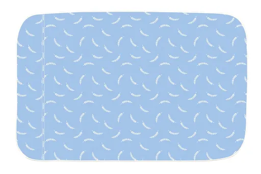 Patura pentru calcat Air Comfort, Wenko, 130x65 cm, bumbac, albastru/alb