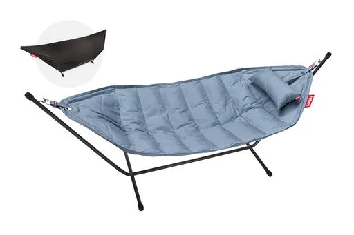 Hamac Headdemock superb, incl. perne și structuri negre, mai multe variante - Fatboy Culoare: albastru furtună
