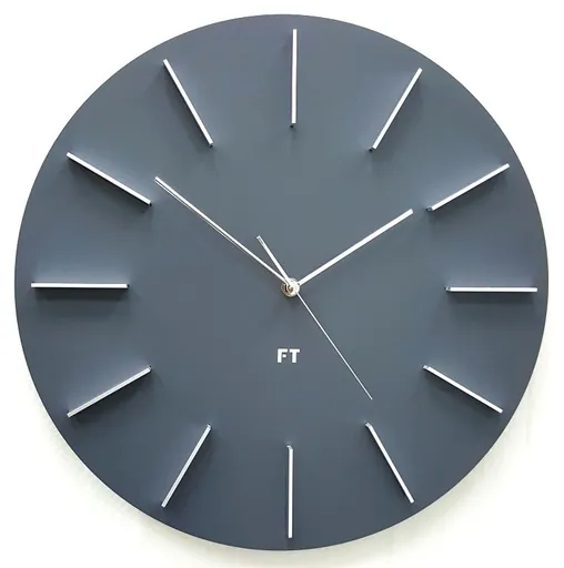 Ceas de perete design Future Time FT2010GY Round grey, diametru 40 cm, gri