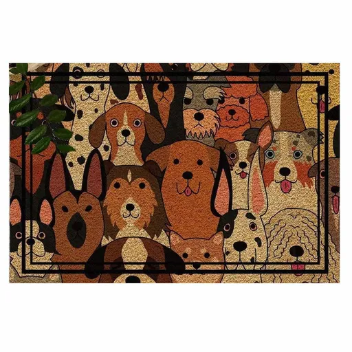 Covoras usa de la intrare Chilai Home 877CHL1174, 45x70 cm, PVC, Maro