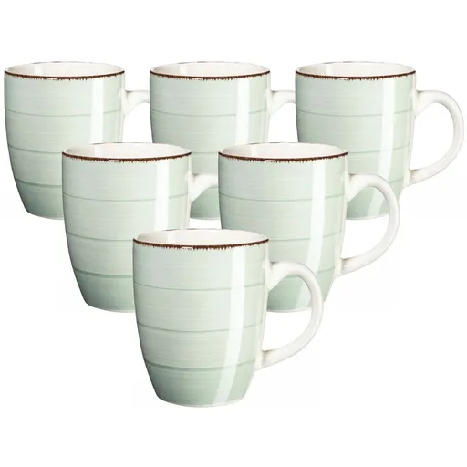 Set căni din ceramică Mäser Bel Tempo 380 ml, 6 buc.,verde , verde