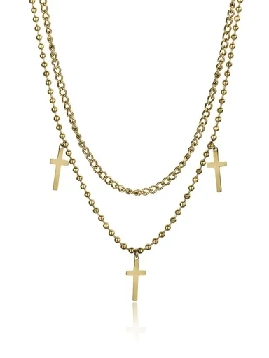 Marc Malone Colier dublu placat cu aur Brooke Gold Necklace MCN23106G
