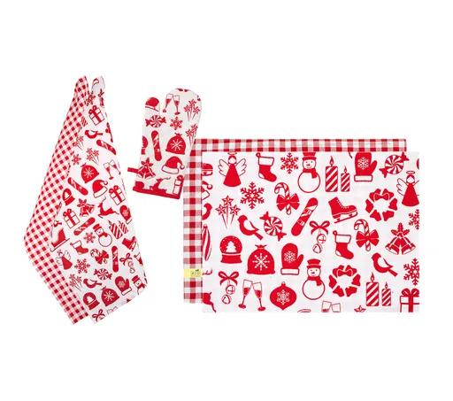 set de bucătărie cu servetele de masă