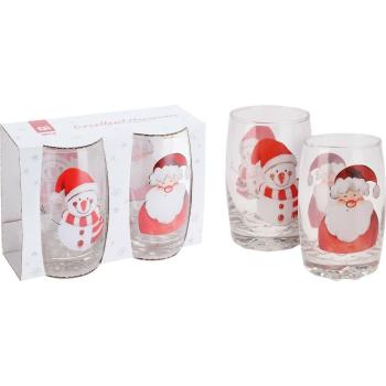 Set de 2 pahare Santa și Snowman, 300 ml