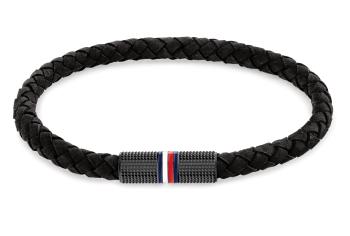 Tommy Hilfiger Brățară din piele neagra pentru bărbați Infinity 2790459