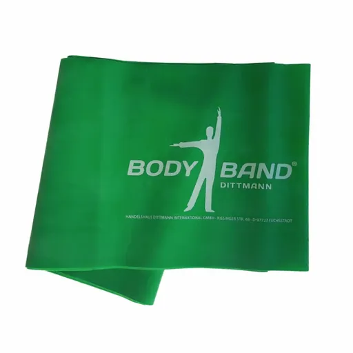 Bandă elastică de fitness Body-Band 2,5 m, verde, verde
