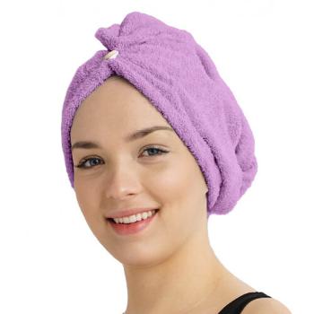 Uscare rapidă terry păr turban de păr violet liliac