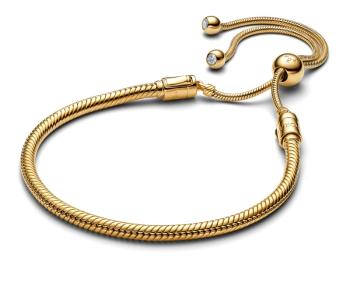 Pandora Brățară placată cu aur cu închidere glisantă Șarpe Shine 563580C01-2