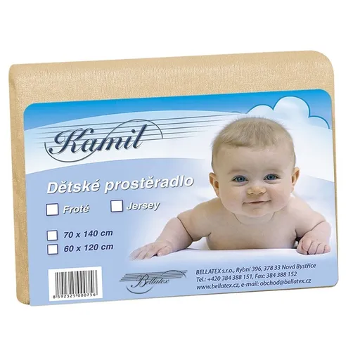 Cearşaf de pat pentru copii, bej, 60 x 120 cm, bej, 60 x 120 cm