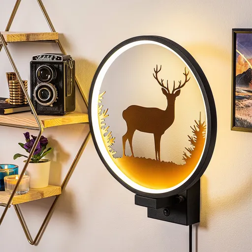 Aplica de perete, Opviq, 526SHD1153, Negru/Cupru