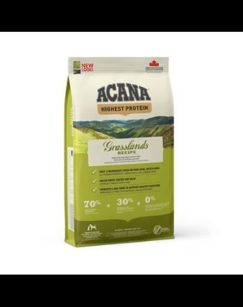 ACANA Grasslands Dog hrana uscata caini adulti, cu miel si rata 11.4 kg